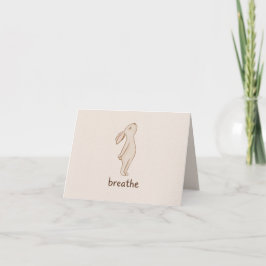 Breathe Bunny Folded Thank You Card Dankeskarte