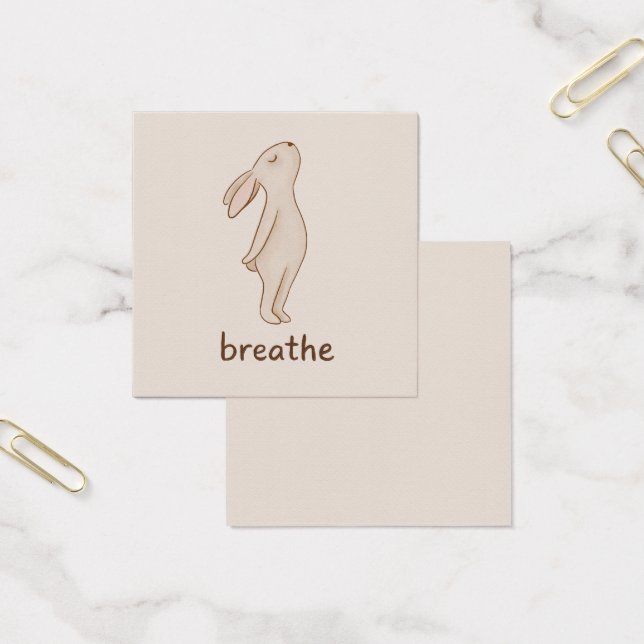 Breathe Bunny Mini Affirmation Card (Bureau)