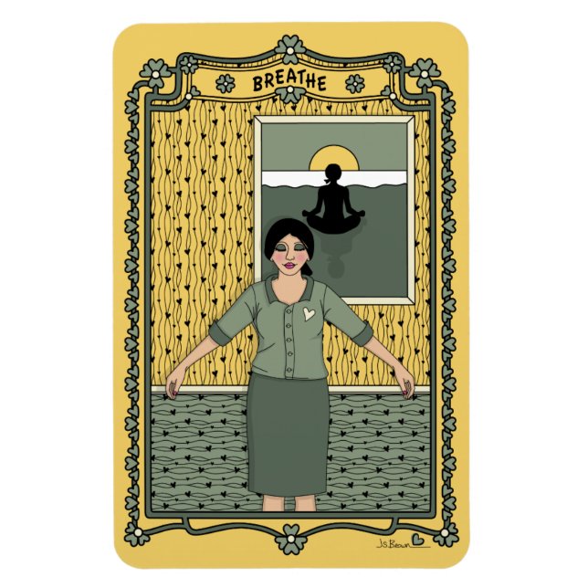 Breathe_C_4x6 Kühlschrank Magnet (Vertikal)