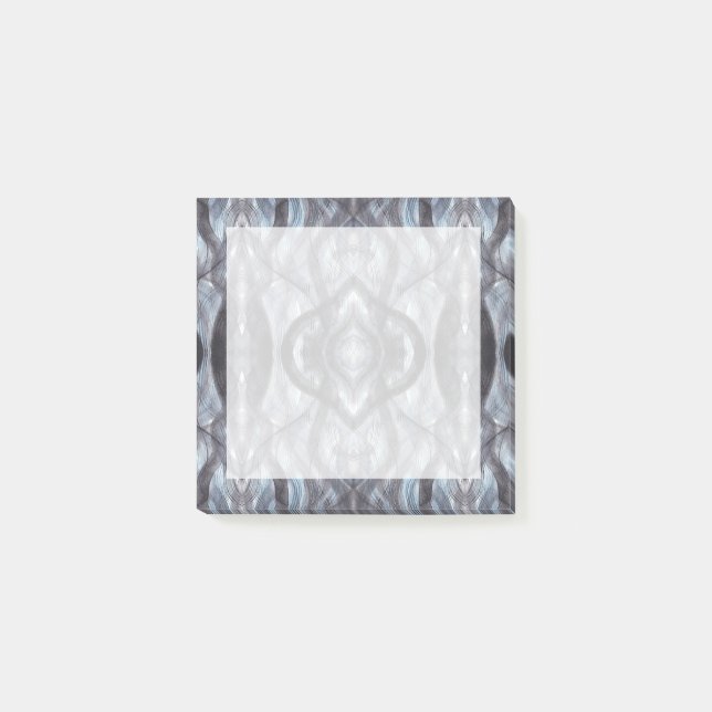 Breathe Dark Blue Abstract Watercolor Art Post-it Klebezettel (Vorderseite)