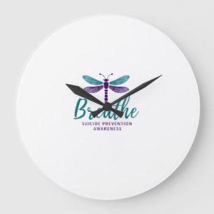 Breathe Dragonfly Suizidprävention psychische Gesu Große Wanduhr