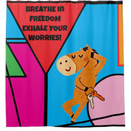 BREATHE IN FREEDOM EXHALTIEREN SIE IHRE SORGEN! DUSCHVORHANG