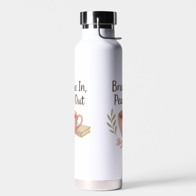 Breathe In, Peace Out Water Bottle Trinkflasche (Links)