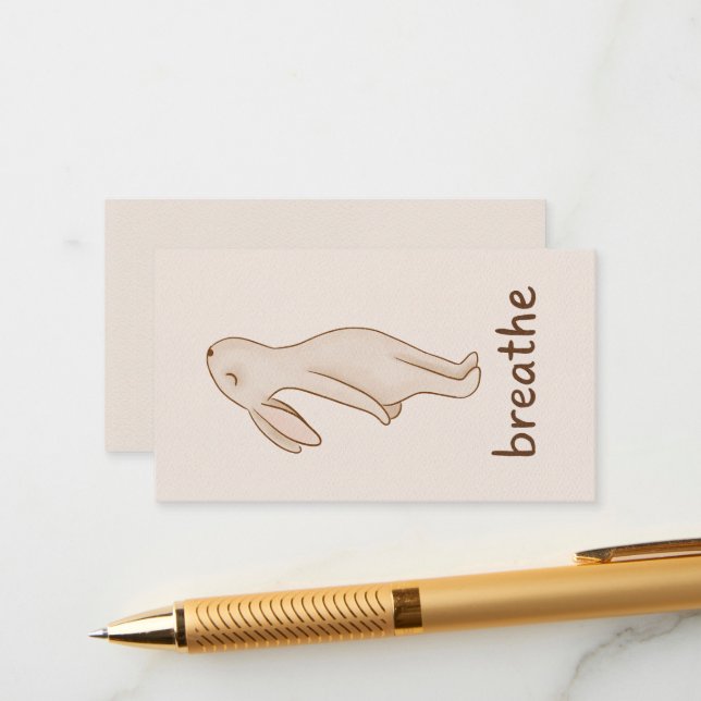 Breathe Mini Gift Enclosure Card Begleitkarte (Vorderseite/Rückseite Beispiel)