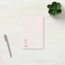 Breathe Minimal Bunny Post-it Notes Klebezettel