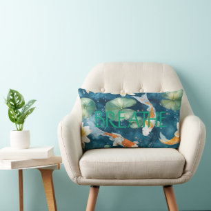 "Breathe" & "Namaste", Koi Design, Personalisieren Lendenkissen