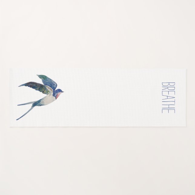 "Breathe" Yoga-Matte mit dem Logo "Split Schwanz"  Yogamatte (Vorderseite (Horizontal))