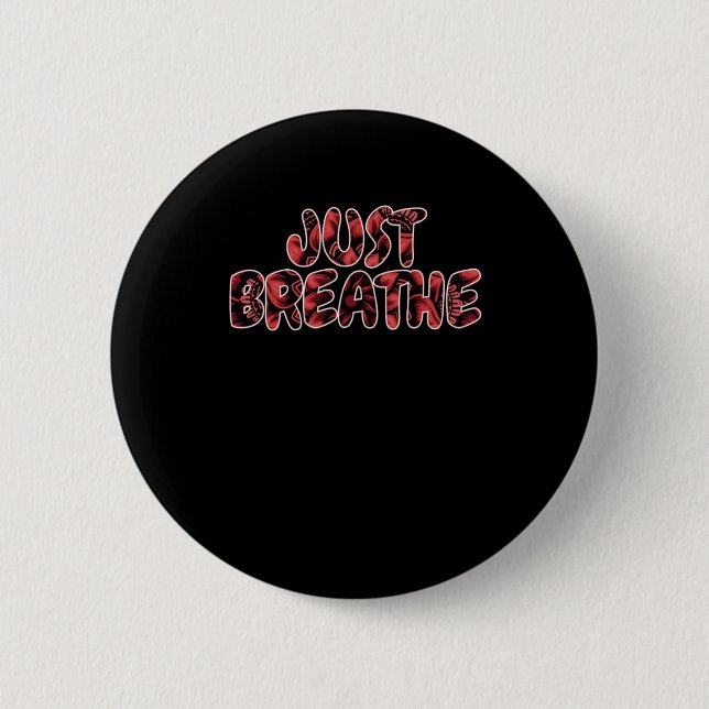 Breathe Yoga Yogi Chakra Pilates Namaste Geschenk Button (Vorderseite)