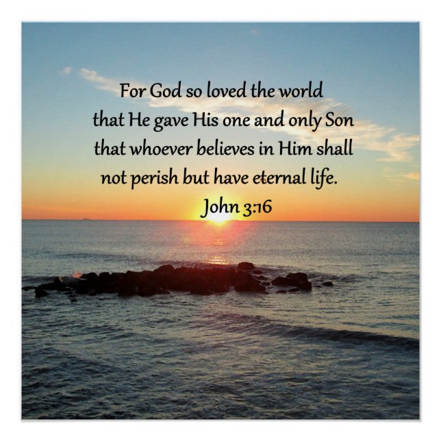 BREATHTAKING JOHN 3:16 SONNE POSTER (Vorderseite)