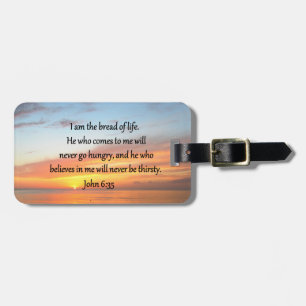 BREATHTAKING JOHN 6:35 SONNENDESIGN GEPÄCKANHÄNGER