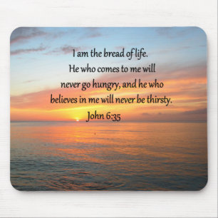 BREATHTAKING JOHN 6:35 SONNENDESIGN MOUSEPAD