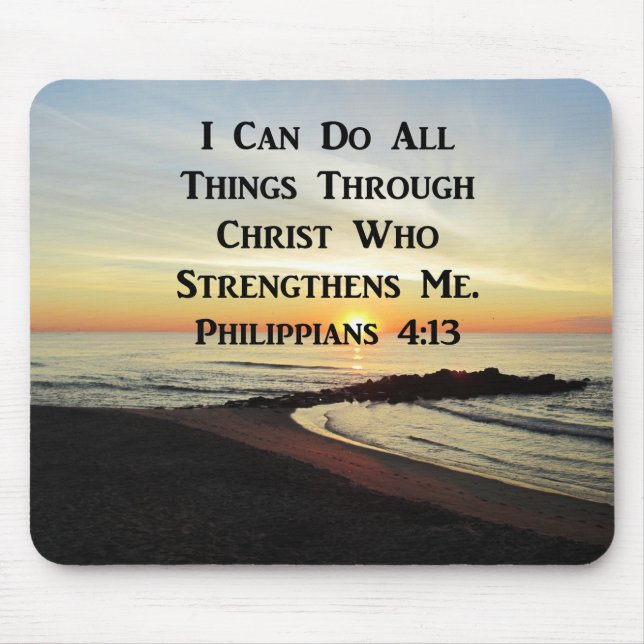 BREATHTAKING PHILIPPIANS 4:13 SCRIPTURE VERSE MOUSEPAD (Vorne)