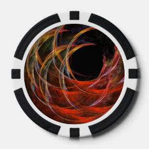 Brechen der Abstrakten Kunst des Kreises Pokerchips
