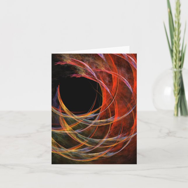 Brechen der Circle Abstrakt Art Note Card Karte (Vorderseite)