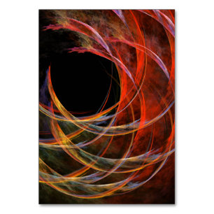 Brechen der Circle Abstrakt Art Table Card Tischnummer