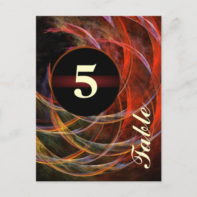 Brechen der Circle Tischnummer Postkarte (Vorderseite)