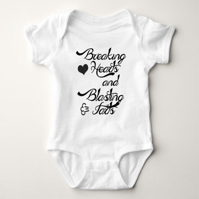 Brechen der Herzen und Sprengung von Furzen Baby Strampler (Vorderseite)