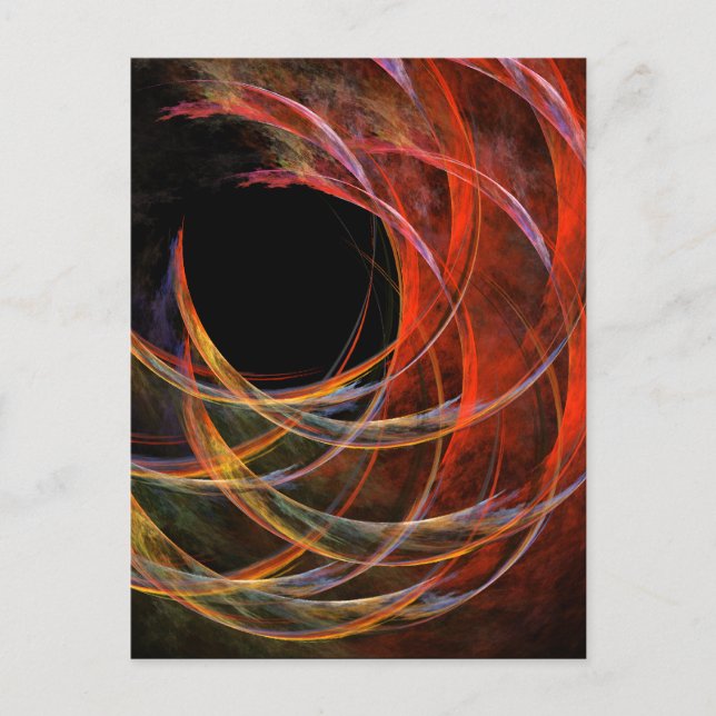 Brechen der Kreis-abstrakten Kunst-Postkarte Postkarte (Vorderseite)