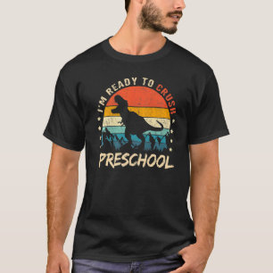 Brechen der Vorschule zurück zur Schule Dinosaurie T-Shirt