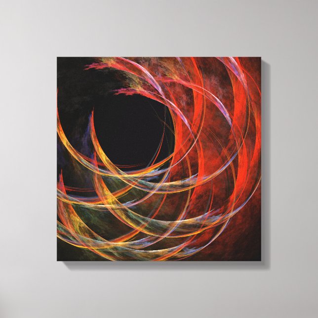 Brechen des Circle Abstrakt Quad Canvas Print Leinwanddruck (Vorderseite)