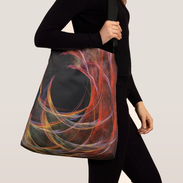 Brechen des Kreises Abstrakte Kunst Cross Body Tragetaschen Mit Langen Trägern (Von Nahem)