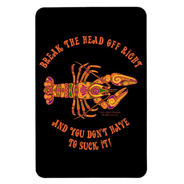 Brechen Sie den Kopf Crawfish Premium Magnet (Vertikal)
