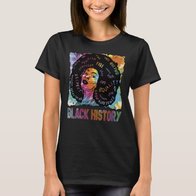 Brechen Sie die Hübsche Schwarze Geschichte T-Shirt (Vorderseite)