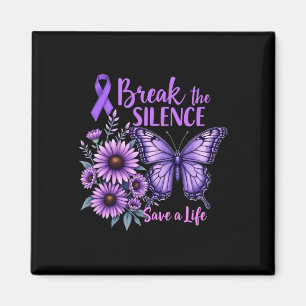 Brechen Sie die Lila Schmetterlingsüberdosis Aware Magnet