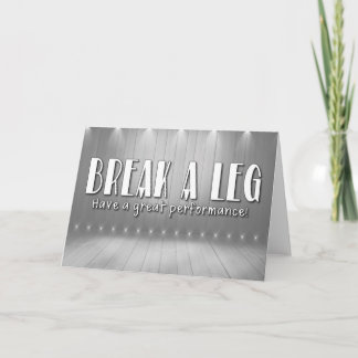 Brechen Sie eine Bein-Karte Karte