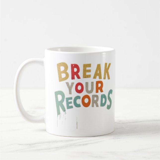 Brechen Sie Ihre Platten Tri-Blend-Shirt Kaffeetasse (Links)
