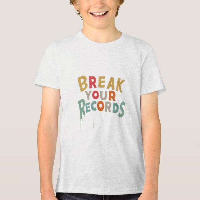 Brechen Sie Ihre Platten Tri-Blend-Shirt Tri-Blend Shirt (Vorderseite)