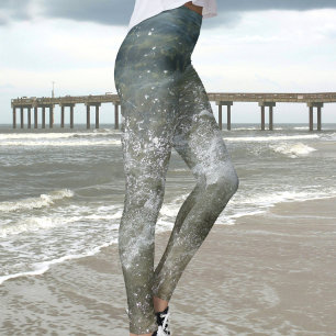 Brechende Brandung Spritzende Ozeanwelle Leggings