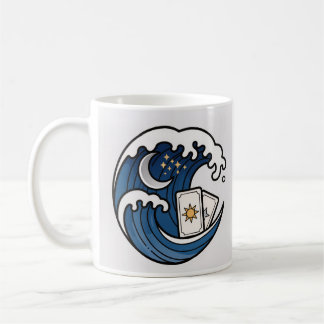 Brechende Wellen & Tarotkarten Kaffeetasse