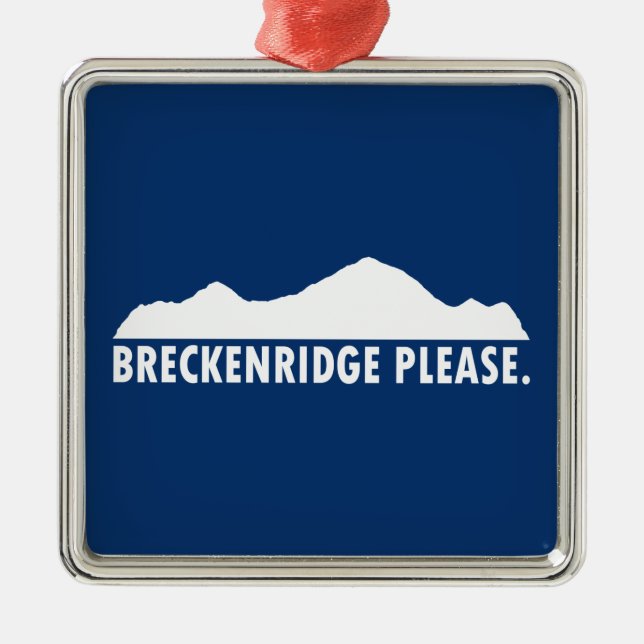 Breckenridge Bitte Ornament Aus Metall (Vorne)