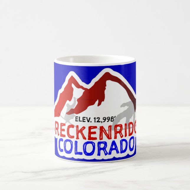 Breckenridge CO Skiing  Mug Kaffeetasse (Mittel)