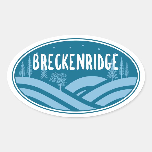 Breckenridge Colorado Außenbereich Ovaler Aufkleber (Vorderseite)