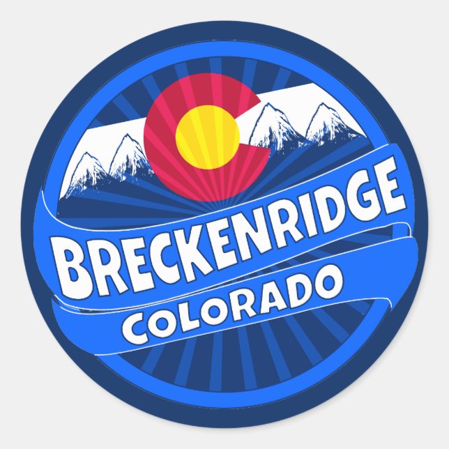 Breckenridge Colorado-Bergburstaufkleber Runder Aufkleber (Vorderseite)
