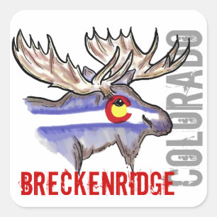 Breckenridge Colorado drapeau elk design stickers