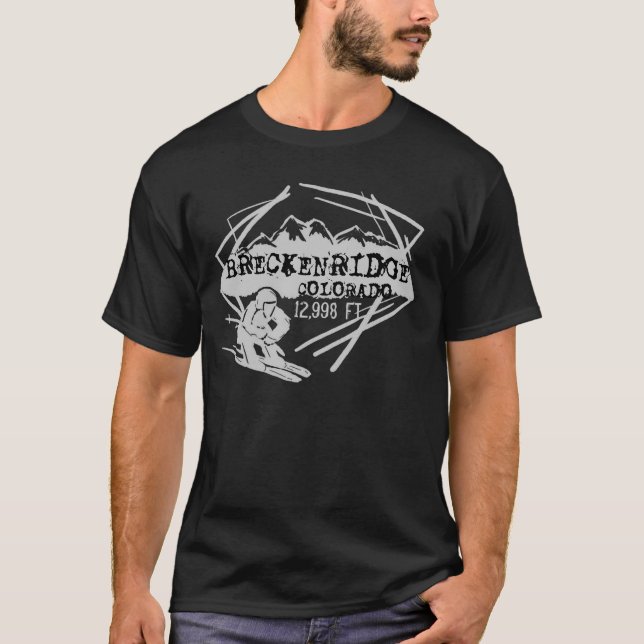 Breckenridge Colorado, dunkle Höhendifferenz T-Shirt (Vorderseite)