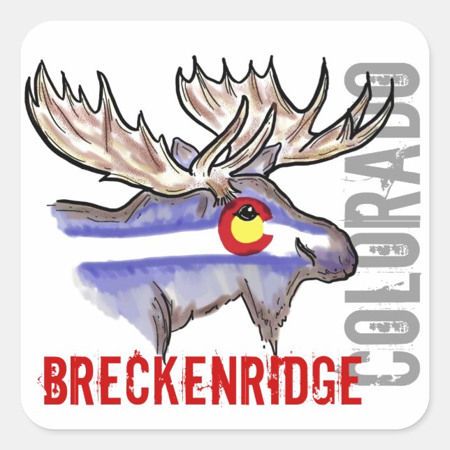 Breckenridge Colorado Flaggenelke Design Aufkleber (Vorderseite)