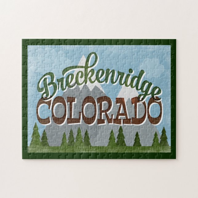 Breckenridge Colorado Fun Retro Snowy Mountains (Horizontal)