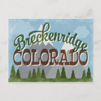 Breckenridge Colorado Fun Retro Snowy Mountains