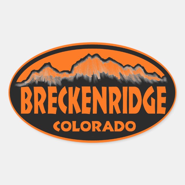 Breckenridge Colorado Oval Aufkleber (Vorderseite)