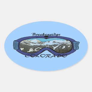 Breckenridge Colorado Ovaler Aufkleber