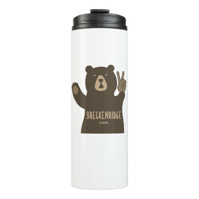 Breckenridge Colorado Peace Bär Thermosbecher (Vorderseite)