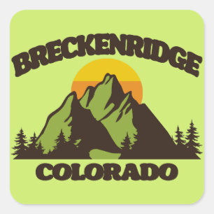 Breckenridge, Colorado Quadratischer Aufkleber