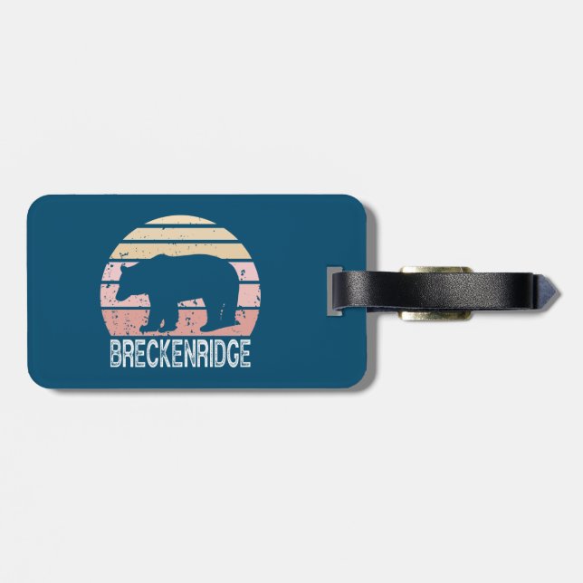 Breckenridge Colorado Retro Bär Gepäckanhänger (Rückseite horizontal)