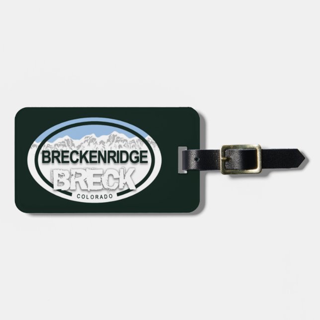 Breckenridge Colorado Rocky Mountain BRECK Gepäckanhänger (Vorderseite horizontal)