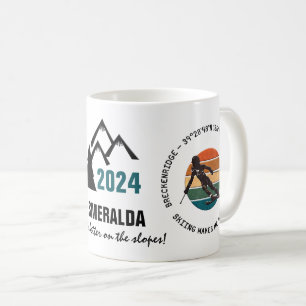 Breckenridge, Colorado - Schwarzer Text der Frau Kaffeetasse