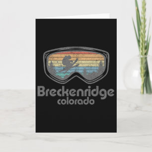 Breckenridge Colorado Ski Mountain Skifahren Retro Karte